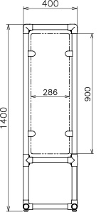 パイプ径Φ38、H1400 仕様