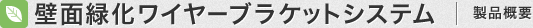 壁面緑化ワイヤーブラケットシステム 製品概要